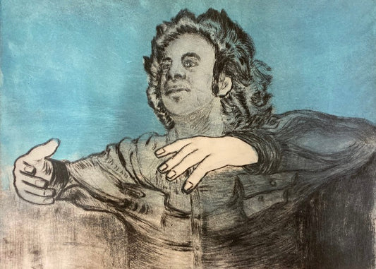 The young composer Mikis Theodorakis conducting. Ο νεαρός σύνθετης Μίκης Θεοδοράκις διευθύνει.