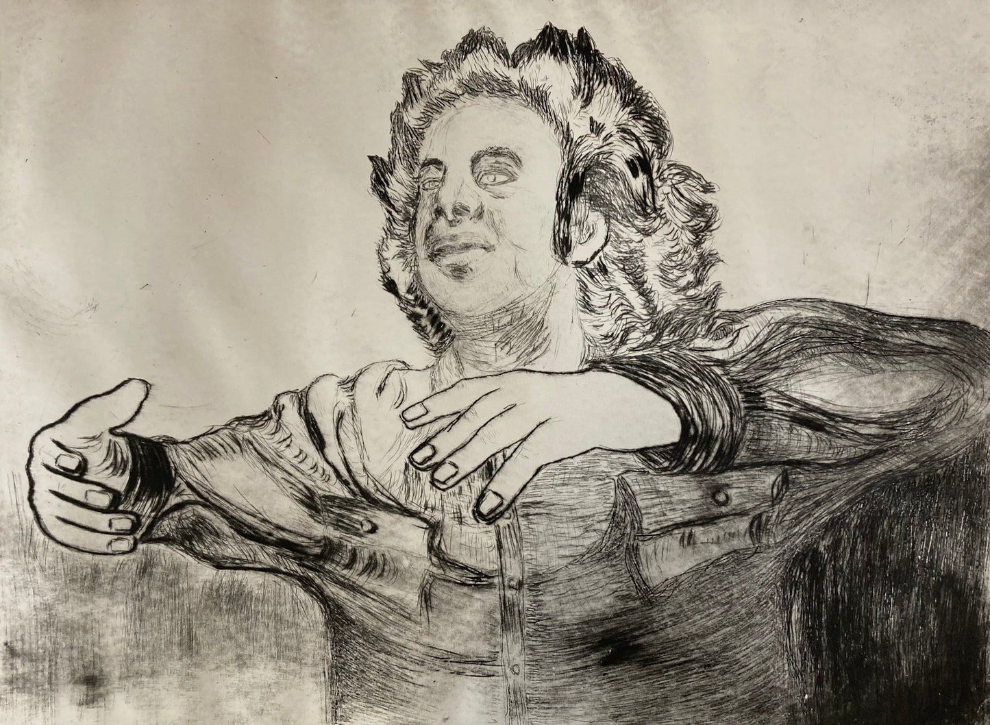 The young composer Mikis Theodorakis conducting. Ο νεαρός σύνθετης Μίκης Θεοδοράκις διευθύνει.